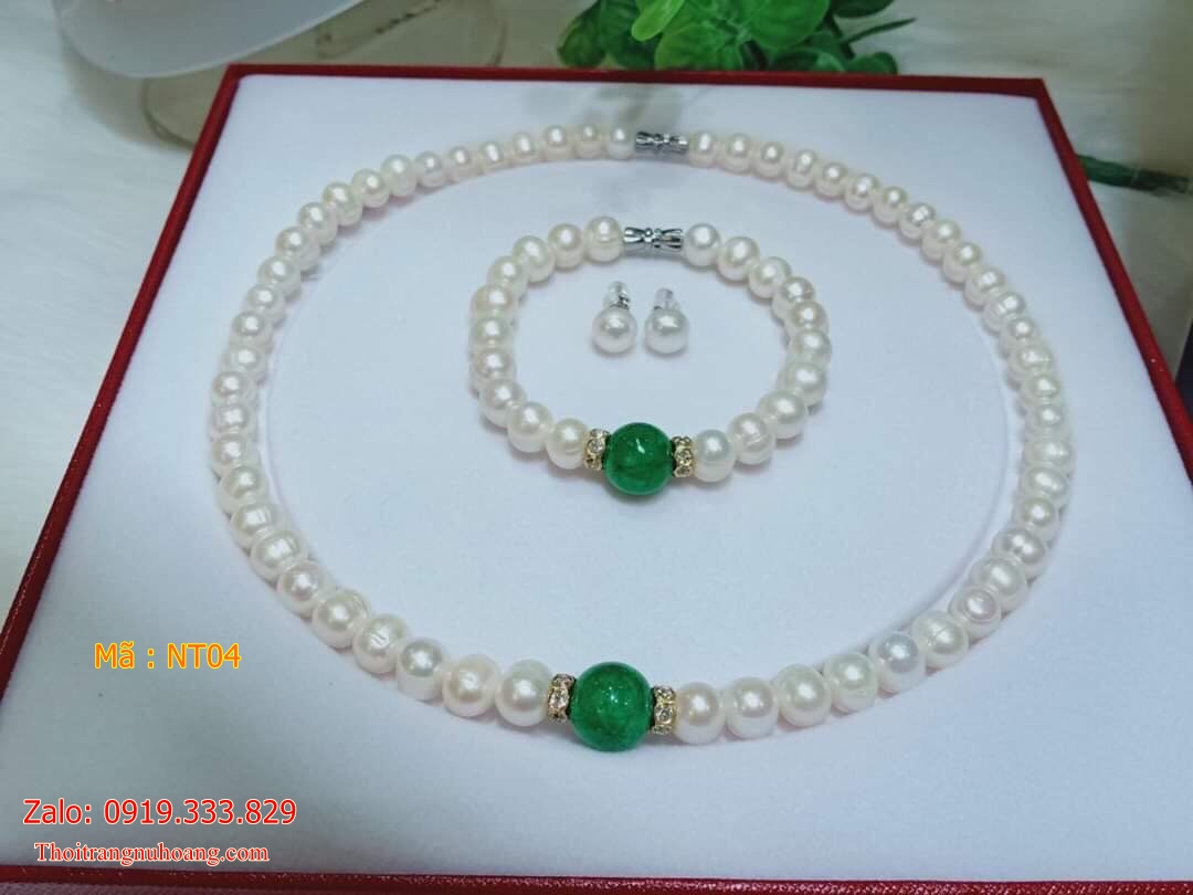 SET CHUỖI NGỌC TRAI CAO CẤP NT04